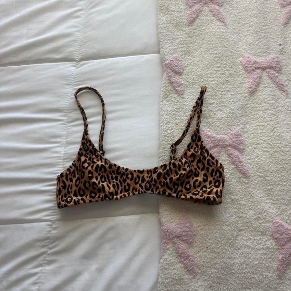 Cheetah/Leopard Print Triangl Bikini top